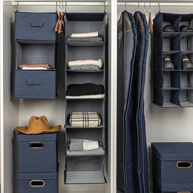 Household Essentials Hanging Cotton Blend Closet Organizer - Image 6