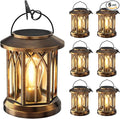 WdtPro Solar Lanterns Outdoor Lights, 6 Pack Bright Lanterns Outdoor Waterproof by WdtPro