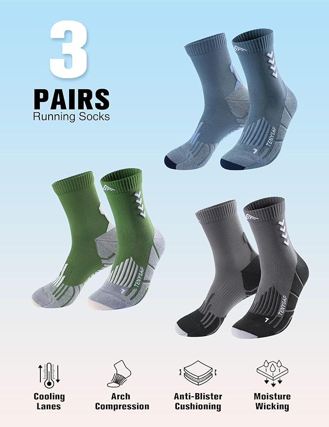 Compression Crew Running Socks: Athletic Socks - Image 4