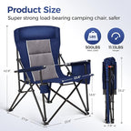 ALPHA CAMP Heavy Duty High Back Camping Chairs - Image 2