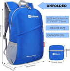 ZOMAKE Lightweight Packable Backpack 20L, Foldable Backpacks Small Daypack - Image 2