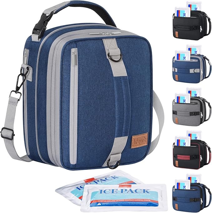 Lifewit Insulated Lunch Box for Men, Expandable Cooler Bag, Freezable Lunch Bag by Lifewit