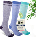 Mens Compression Socks for Men Women, 15-20 mmHg Bamboo Viscose Knee High Soft by Unknown