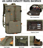 G-FAVOR Travel Backpack for Men, 40L Flight Approved Carry On Backpack - Image 2