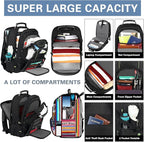 Travel Laptop Backpack, Extra Large 18.4 Inch Laptop RFID Anti Theft TSA - Image 3