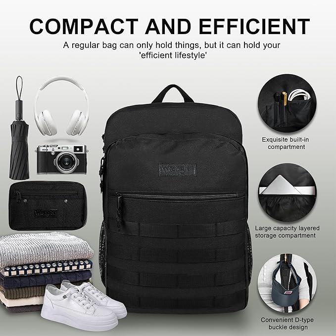 Wrangler Tradesman Backpack, Water Resistant Casual Daypack - Image 3