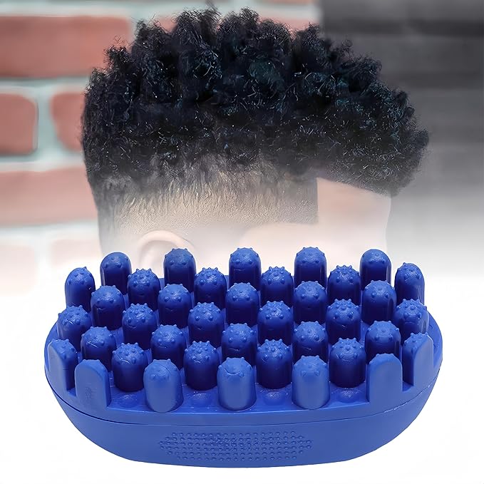 Silicone Curling Hair Brush - Twist King Sponge for Afro Hair, Washable Ergonomic Curl Sponge Styling Tool Wave Brush for Black Men Women Boy Girl All Hair Types
