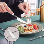 20-Piece Silverware Set for 4, Modern 18/10 Stainless Steel Flatware Set - Image 6