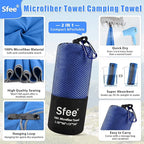 Sfee 2 Pack Microfiber Travel Towel, Quick Dry Beach CampingTowel Super - Image 2