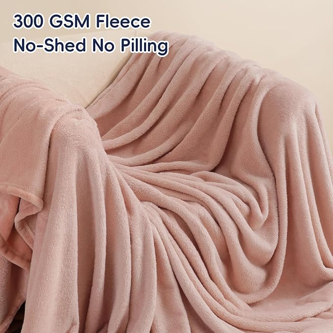 PHF Ultra Soft Fleece Blanket Twin Size, No Shed No Pilling Luxury Plush Cozy - Image 3