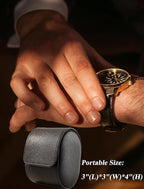 MR.OKAY Single Watch Travel Case-Classic Leather Watch Case - Image 2