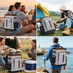 SUNUP 35 Cans Waterproof Cooler Backpack, Soft Insulated Leak Proof Backpack - Image 7
