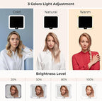 Makeup Bag with LED Mirror, PU Leather Makeup Case - Image 3