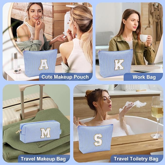 YOOLIFE Travel Makeup Bag for Women, Initial Make Up Bag - Image 6