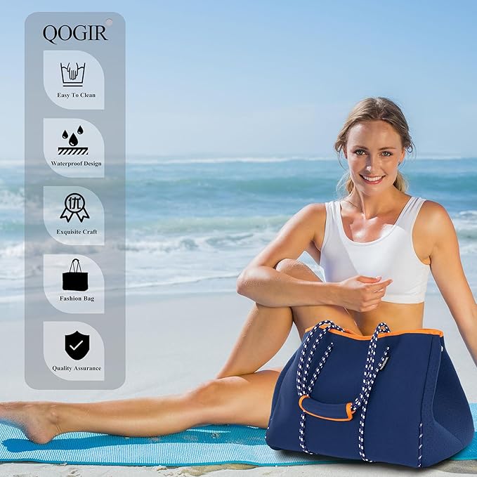 QOGiR Neoprene Multipurpose Beach Bag Tote - Image 7