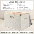 Large Quart Collapsible Stackable Storage Bins - Image 2