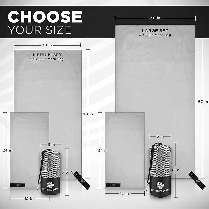 ScorchedEarth Microfiber Travel & Sports Towel Set - Image 4