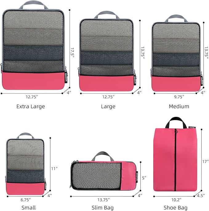 BAGAIL 4 Set/6 Set/8 Set Compression Packing Cubes Travel Accessories - Image 2