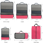 BAGAIL 4 Set/6 Set/8 Set Compression Packing Cubes Travel Accessories - Image 2