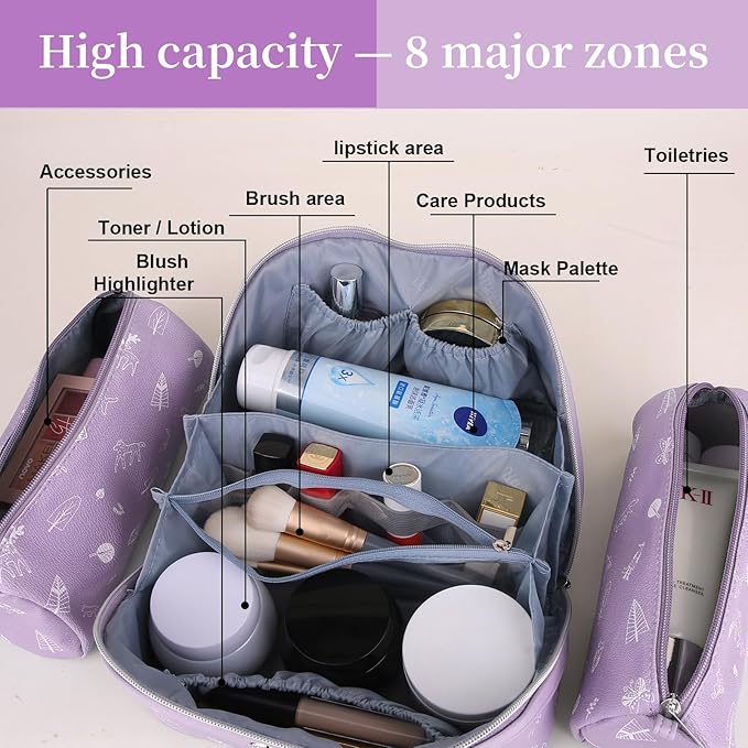 BOYATU Travel Makeup Bag Cosmetic Bags - Image 3
