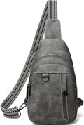 7L Sling Bag for Women Men Leather Small Sling Backpack Daypack Anti Theft by LATMAP