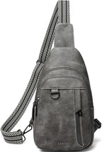 7L Sling Bag for Women Men Leather Small Sling Backpack Daypack Anti Theft by LATMAP