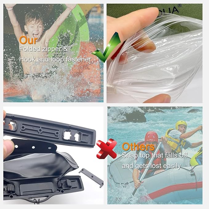 Large Waterproof Phone Pouch 2 Pack, IPX8 Waterproof Cell Phone Case Dry Bag - Image 5