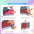 5 Pcs Packing Cubes for Suitcase Large Travel Cubes Carry on Luggage Organizer - Image 4