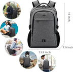 DUSLANG 17 Inch Travel Laptop Backpack Water Resistant College Backpack - Image 6