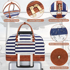 Weekender Bag for Women Canvas Overnight Bag Large Travel Tote Bag Carry on - Image 4