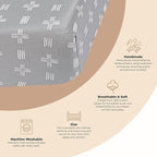 Crane Baby Soft Cotton Crib Mattress Sheet, Fitted Sheet - Image 2