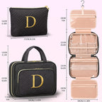 Gifts for Women, Initial Toiletry Makeup Bag Hanging Cosmetic Organizer - Image 2