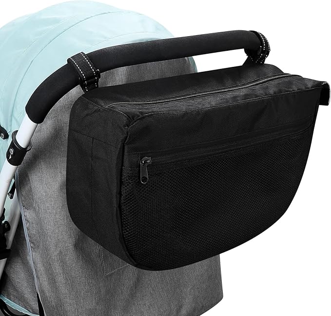 Accmor Insulated Side Sling Stroller Saddle Bag Organizer, Universal Stroller - Image 2