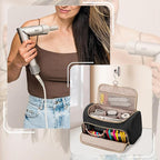Fasrom Travel Carrying Case Compatible with Shark FlexStyle Air Styling & Drying System HD430/HD435, Hair Blow Dryer Storage Bag to Organize Hair Styling Attachments, Black (Empty Bag)