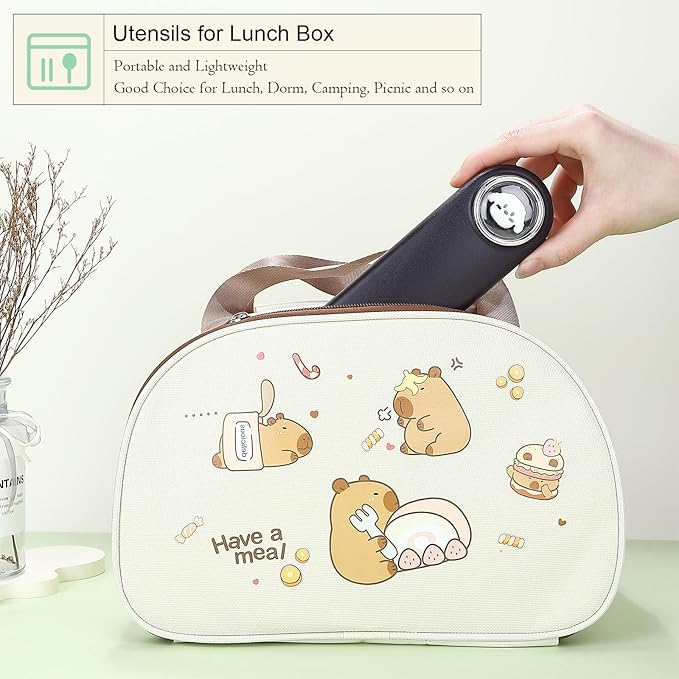 DEVICO Travel Utensils with Case Cute, Reusable Silverware - Image 4