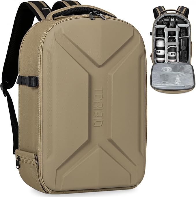 TORIBIO Camera Backpack, Hardshell DSLR Photography Camera Bag, Waterproof Hard by TORIBIO