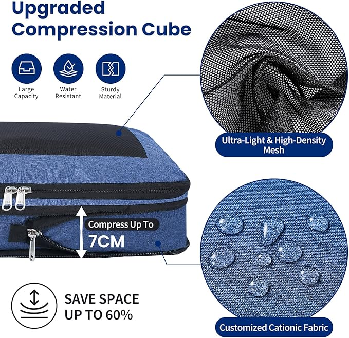 8 Set/6 Set/4 Set Compression Packing Cubes - Image 2