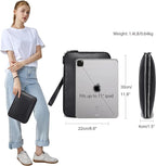LANNSYNE Full Grain Leather Travel Cable Accessories Bag, Electronic Organizer - Image 2