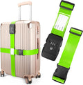 Luggage Straps, 2 Pack Adjustable Heavy Duty Cross Suitcase Straps by LUCKLISA