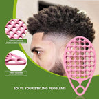 KOUPA Magic Silicone Curly Hair Brush, One Piece Twist Curl Comb for Afro Curls, Washable Hair Tool for Men Women, Pink, 1 Piece