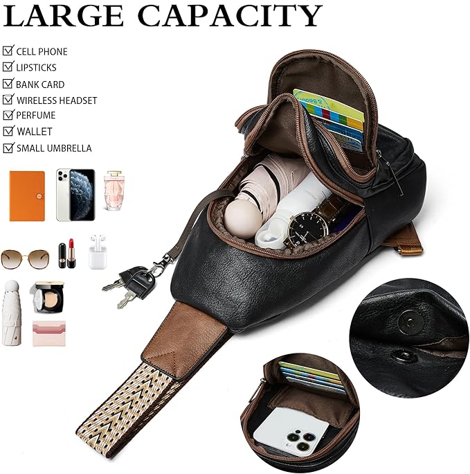 Sling Bag Crossbody Bags for Women Small Cross Body Bag Fanny Packs Chest Sling - Image 4
