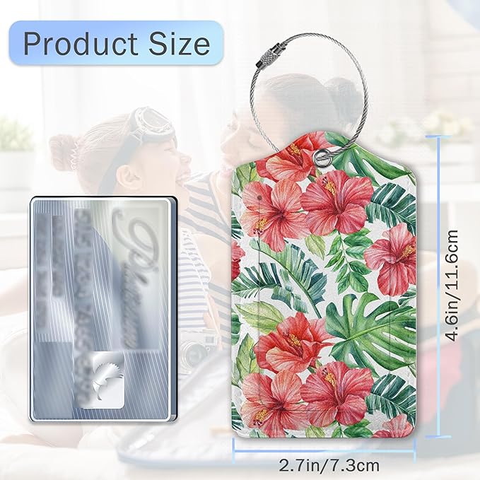 Tropical Palm Leaves Luggage Tags - Image 2