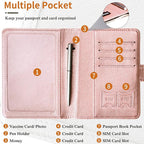 TIGARI Passport Holder for Travel Women Men, PU Leather Waterproof RFID - Image 3