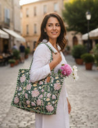 Cotton Quilted Tote Bag for Women – Large Beach & Travel Tote - Image 2