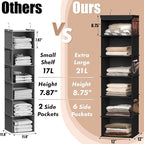 Simple Houseware 6 Shelf Hanging Closet Organizer - Image 4