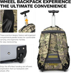 Boavan Rolling Backpack, 17 inch Water Resistant Wheeled Backpack, Carry on - Image 5