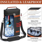 2 Bottle Wine Bag Wine Cooler Carrier Wine Gift Tote Bag, Leakproof & Insulated - Image 3
