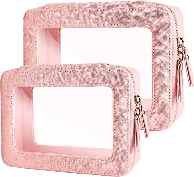 Aveniee Clear Makeup Bag Organizer Set, Portable Travel Toiletry Case by Aveniee