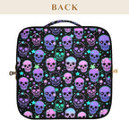 Makeup Organizer Bag, Stars Purple Skulls Travel Makeup Bags Makeup Vanity Case Large Capacity Rhombus Cosmetic Toiletry Bag for Girl Women Ladies