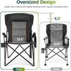 ALPHA CAMP Oversized Folding Camping Chairs - Image 8